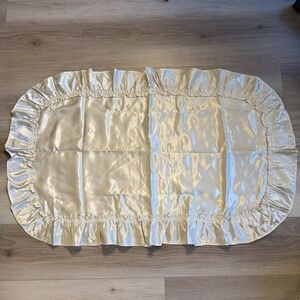 Signature Satin Kingsize Pillowcases/Shams‎ Set of 2 Cream Ruffles